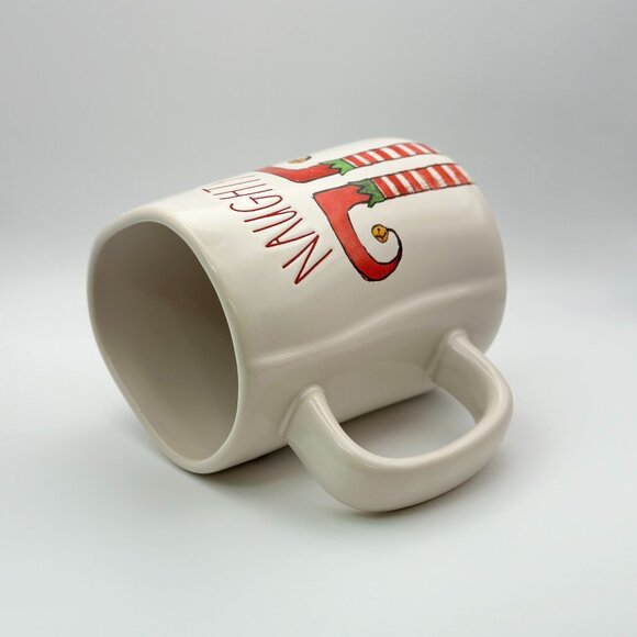 Naughty Nice Christmas mug by Rae Dunn | Santa's Elf legs coffee mug - Picture 2 of 4